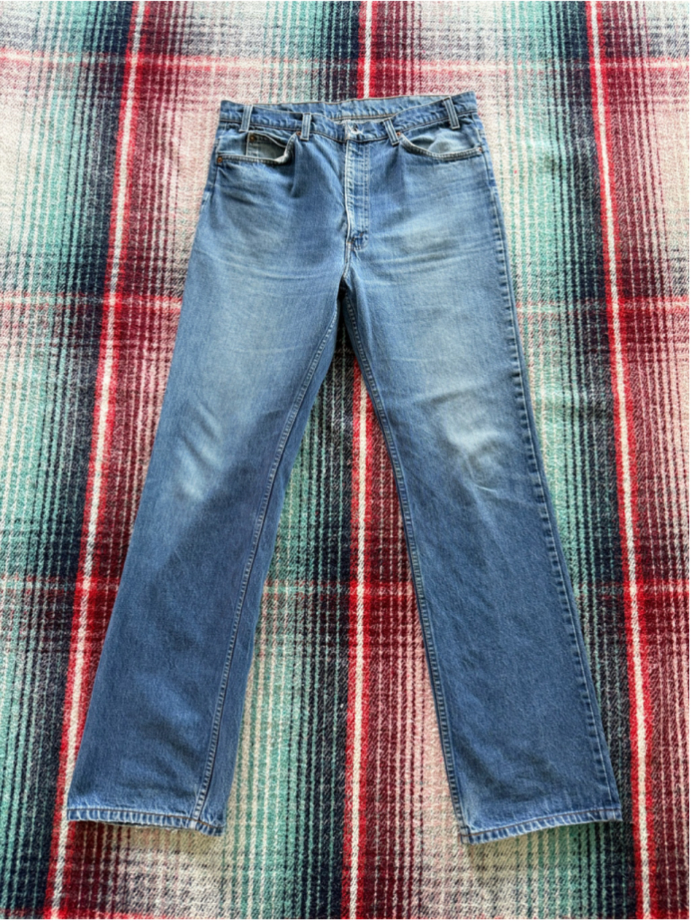 Vintage 70s Levi’s Orange Tab 517 Bootcut Jeans 36x35